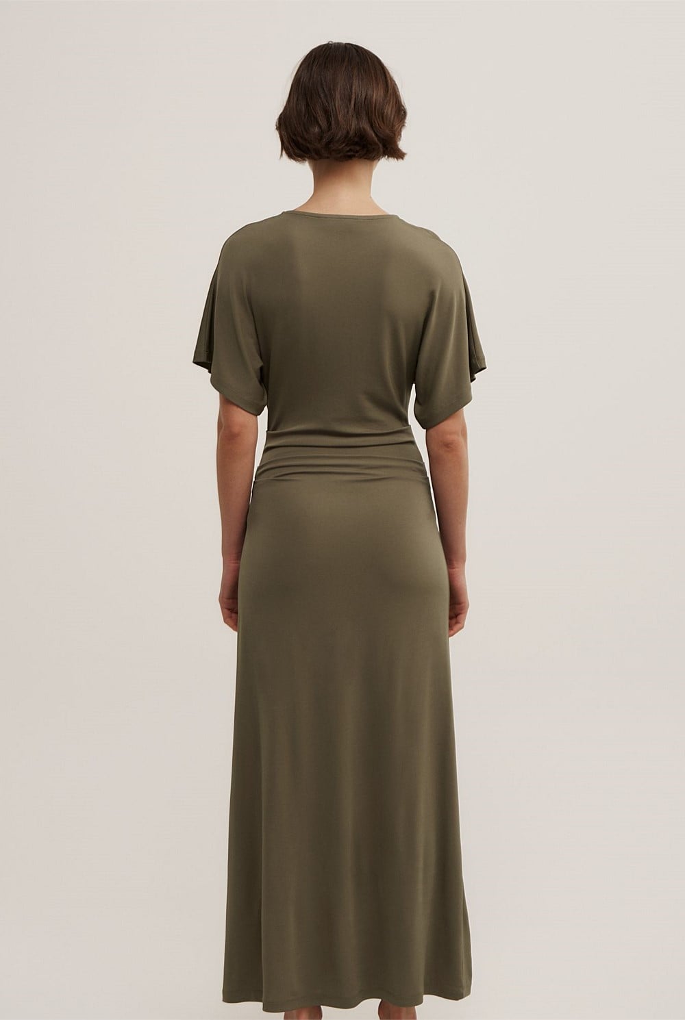 Tuck Waist Jersey Dress