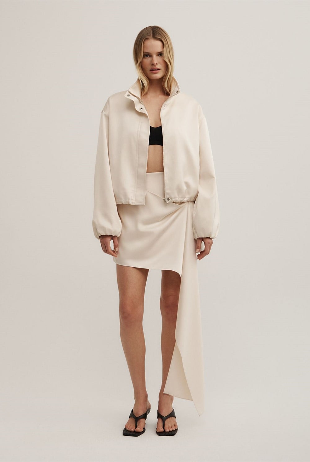 Satin Funnel Jacket