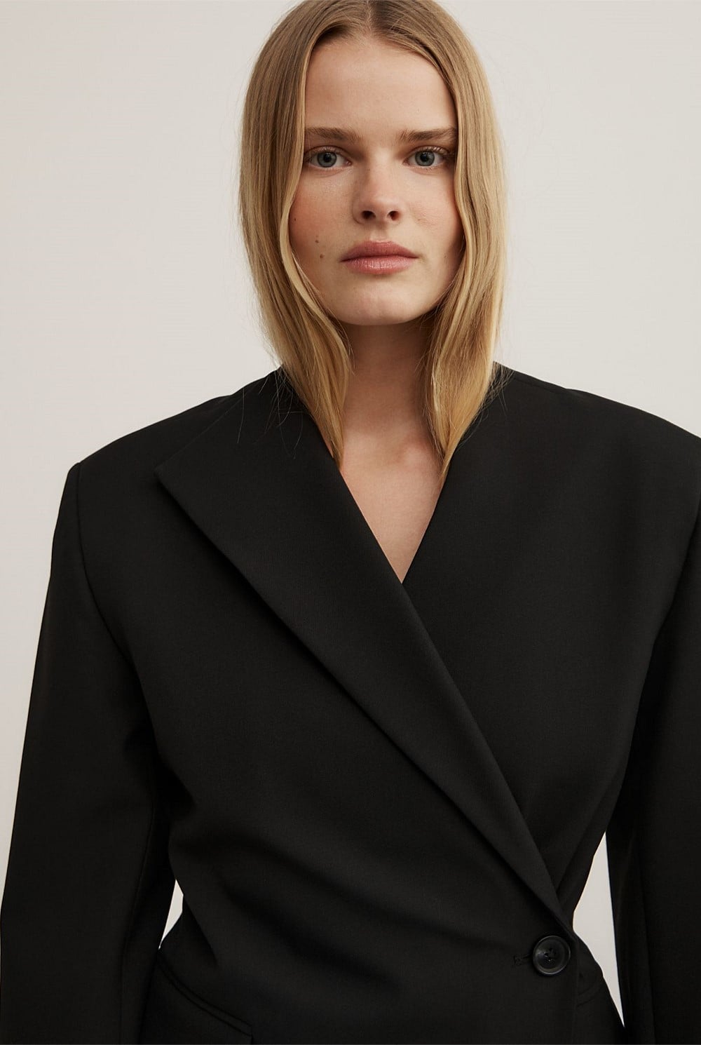 Long Sleeve Wrap Blazer