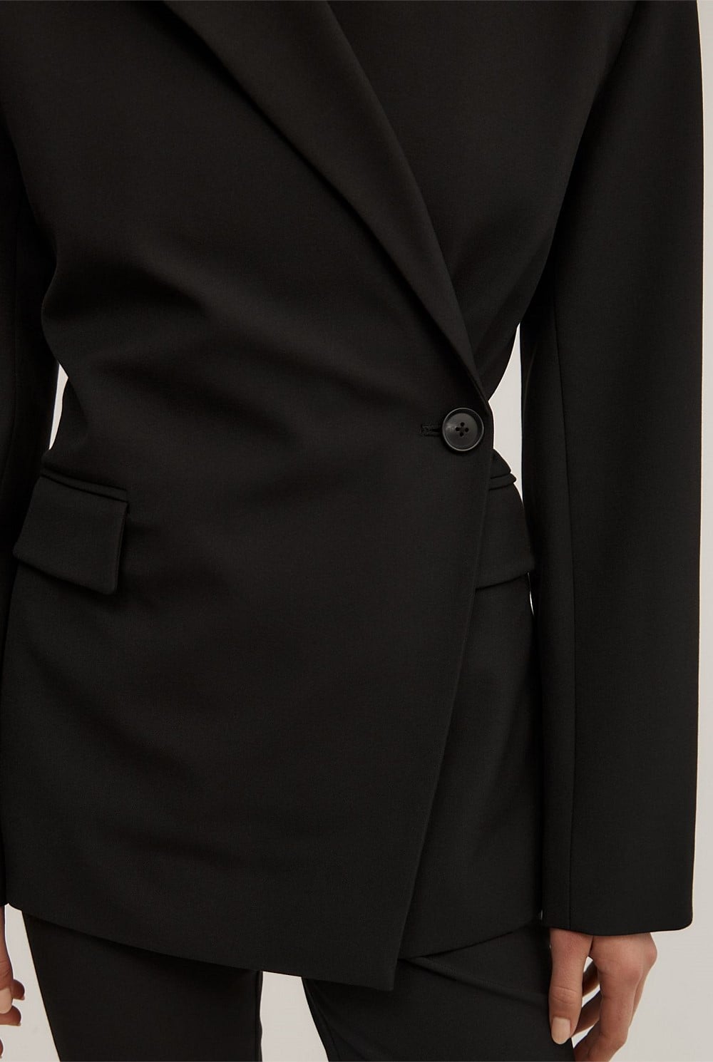 Long Sleeve Wrap Blazer