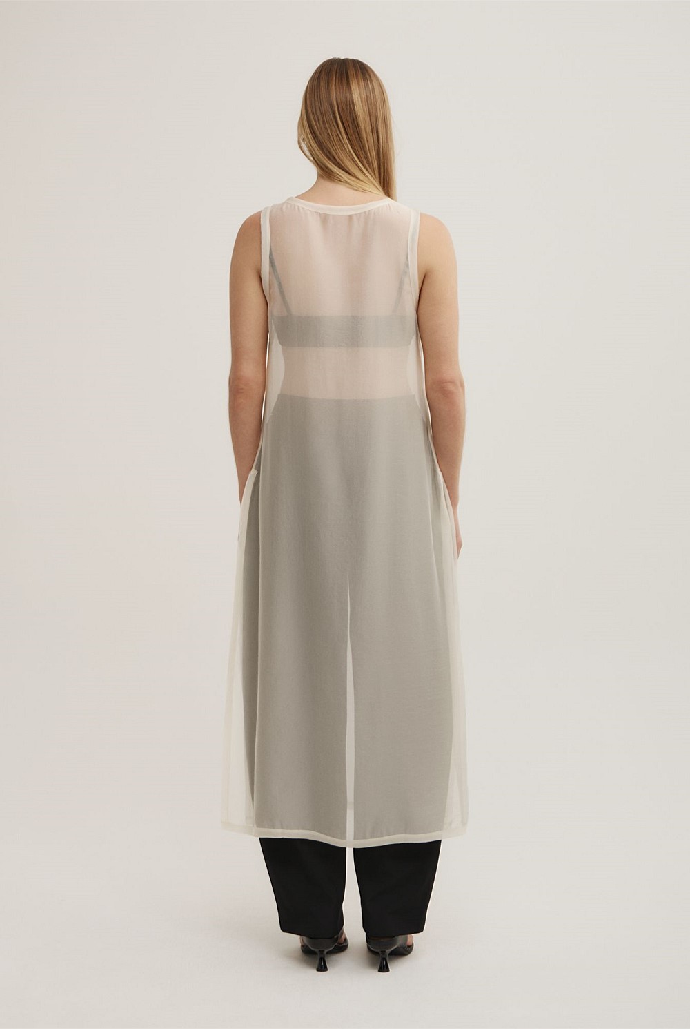 Sheer Crew Neck Tunic