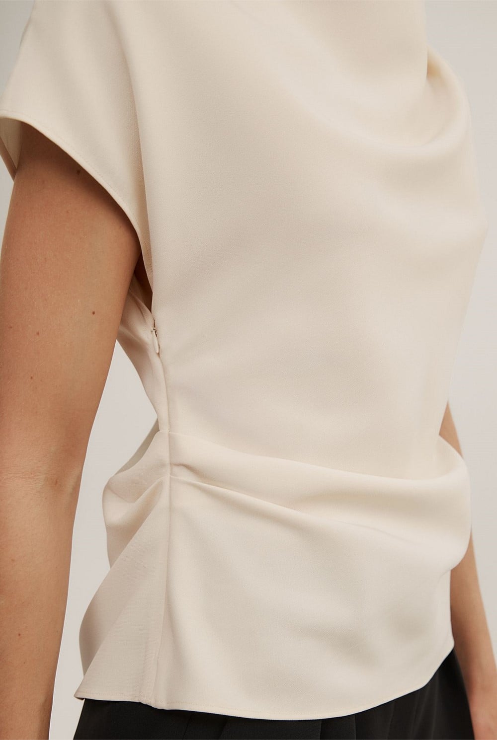 Cowl Neck Crepe Top