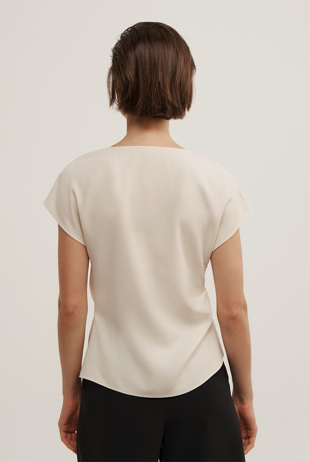 Cowl Neck Crepe Top