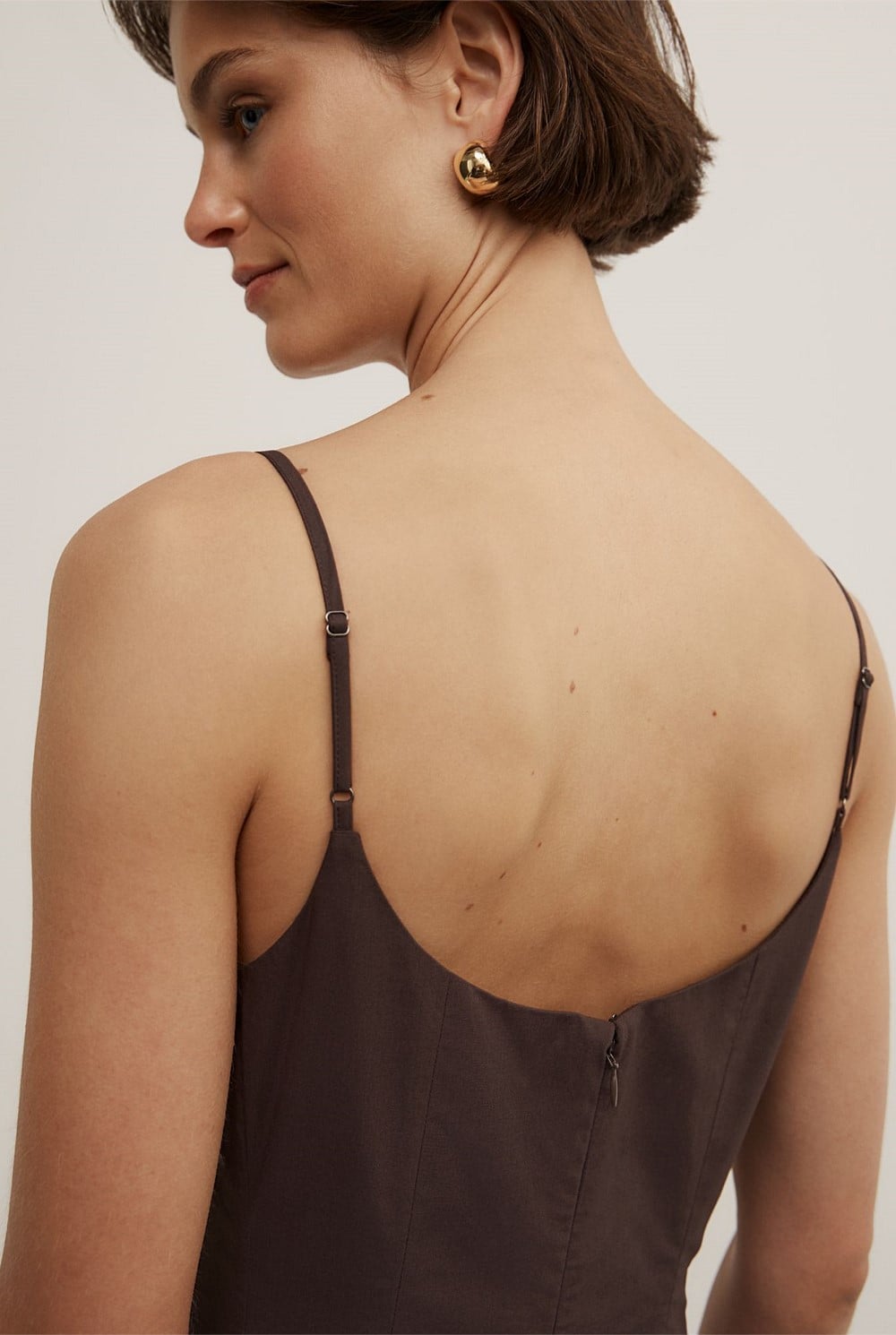 Fine Strap Panel Dress
