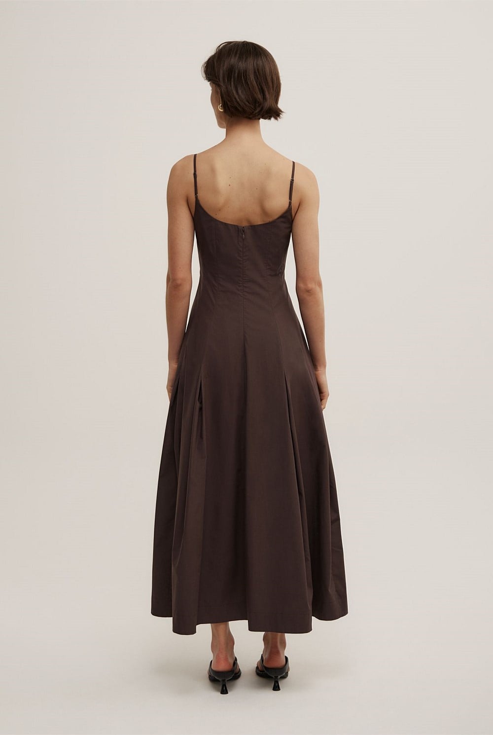 Fine Strap Panel Dress