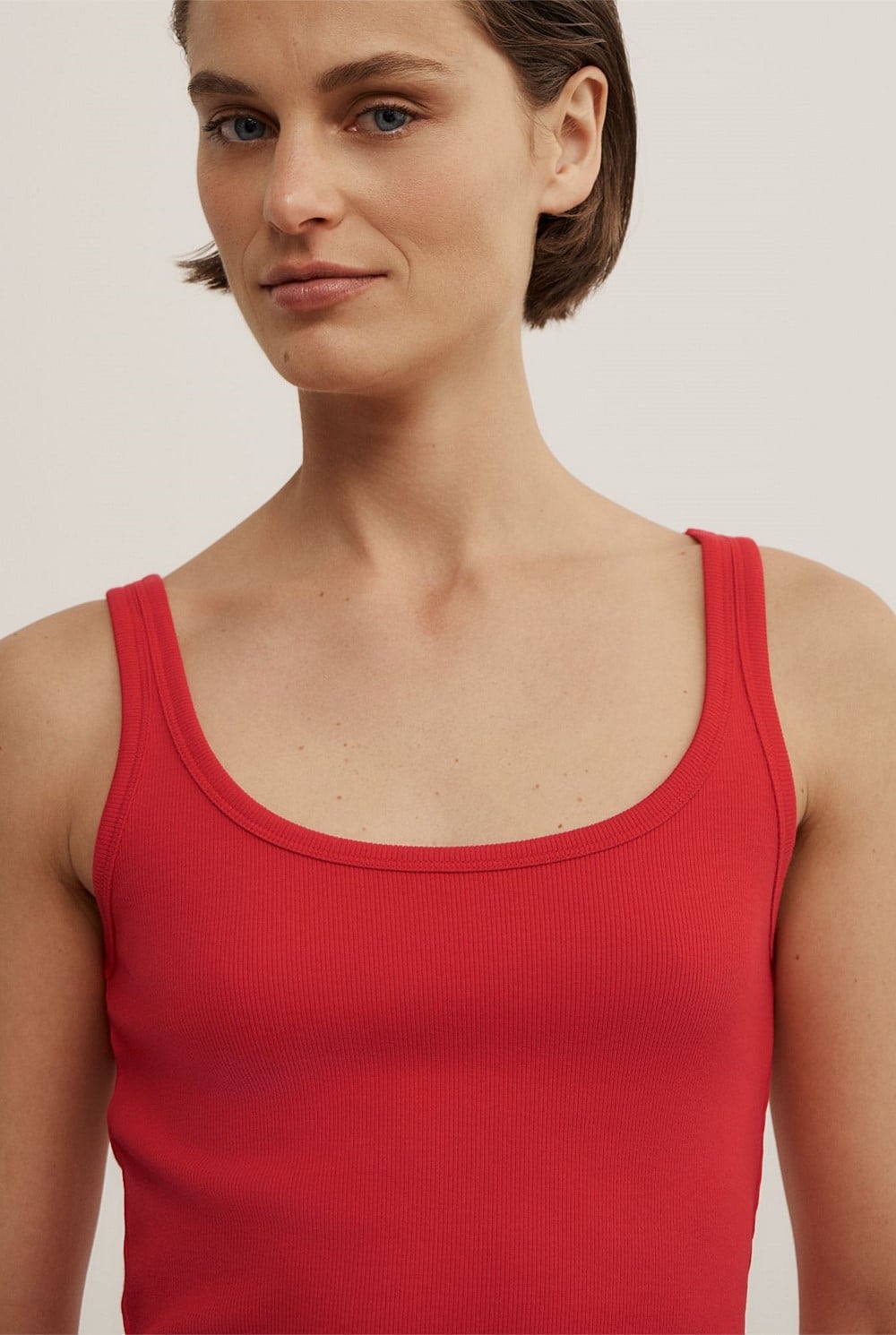 Fine Scoop Neck Tank