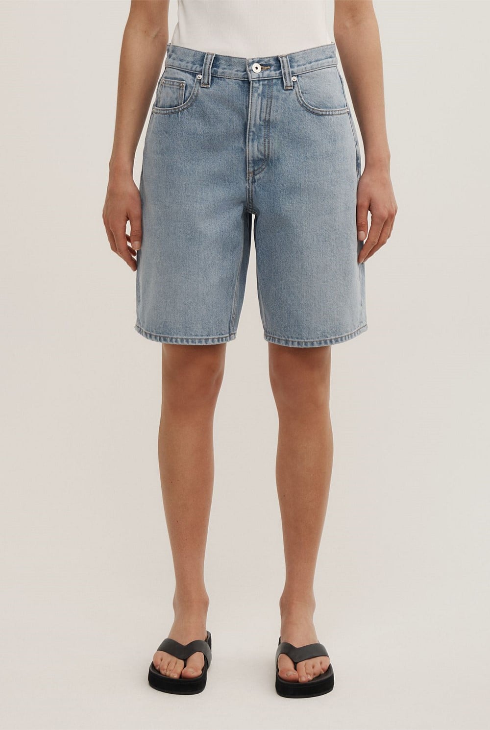 Denim Bermuda Shorts