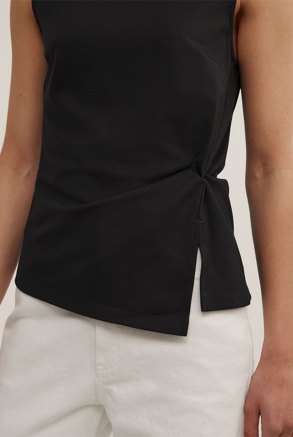 Split Detail Twist Tank