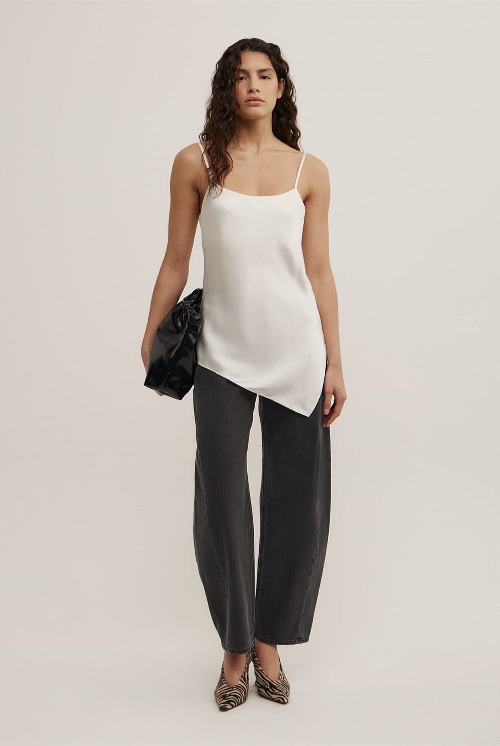 Scarf Hem Longline Tank