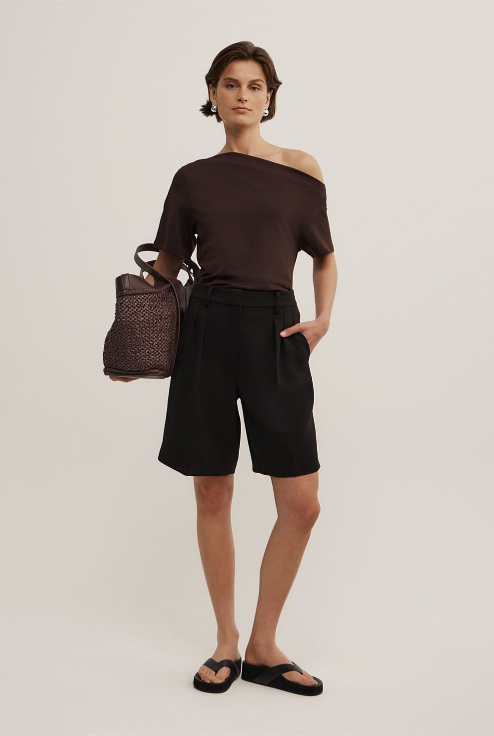 Ruched Asymmetric T-Shirt
