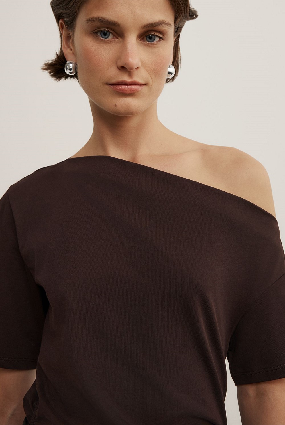 Ruched Asymmetric T-Shirt