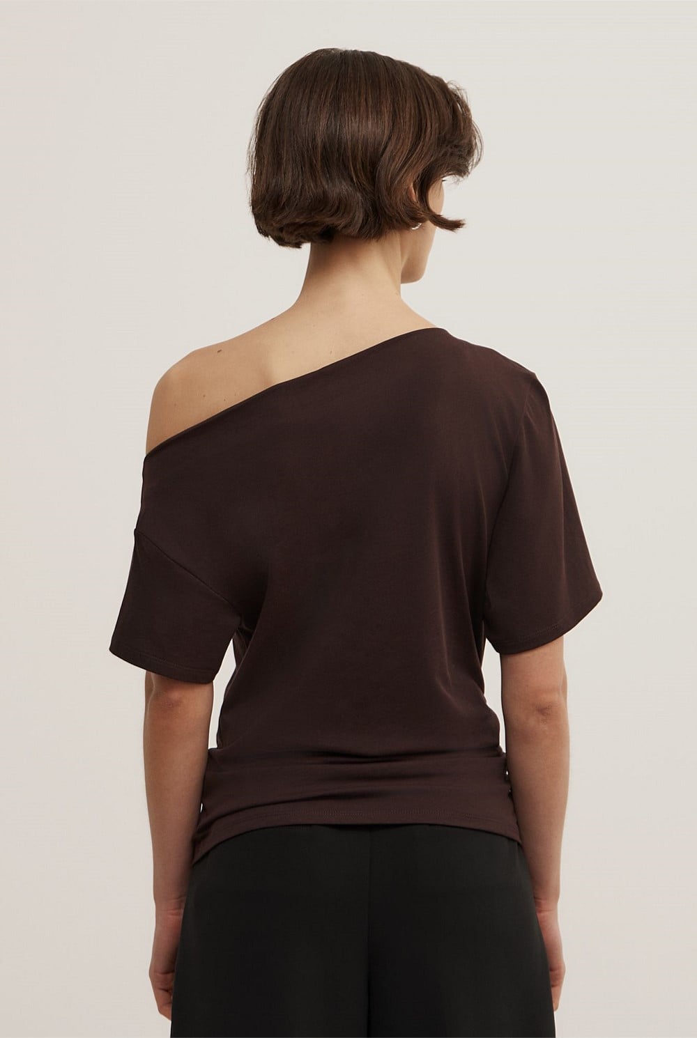 Ruched Asymmetric T-Shirt