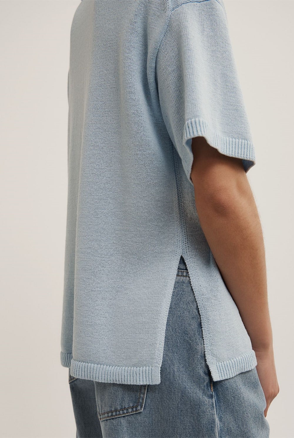 Relaxed Knit T-Shirt