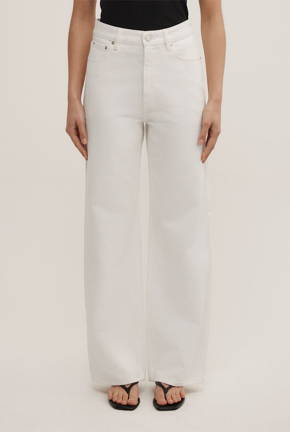 Mid Rise Straight Jeans