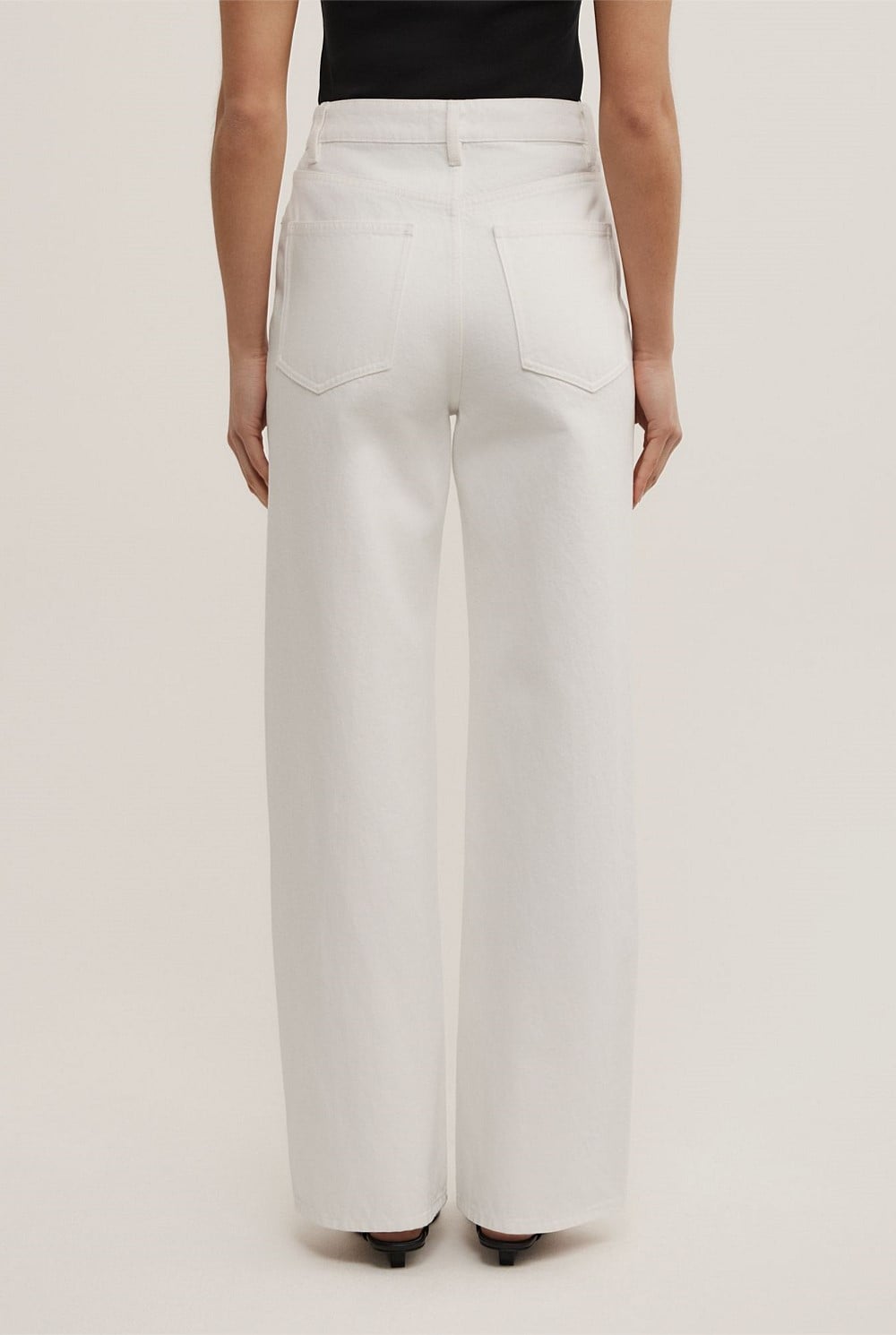 Mid Rise Straight Jeans