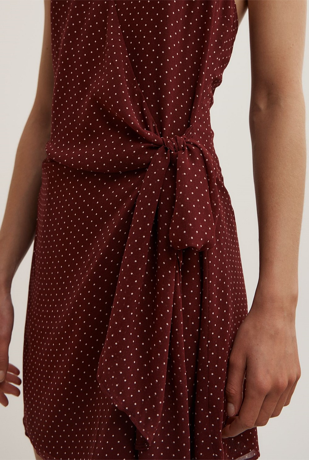 Wrap Halter Mini Dress
