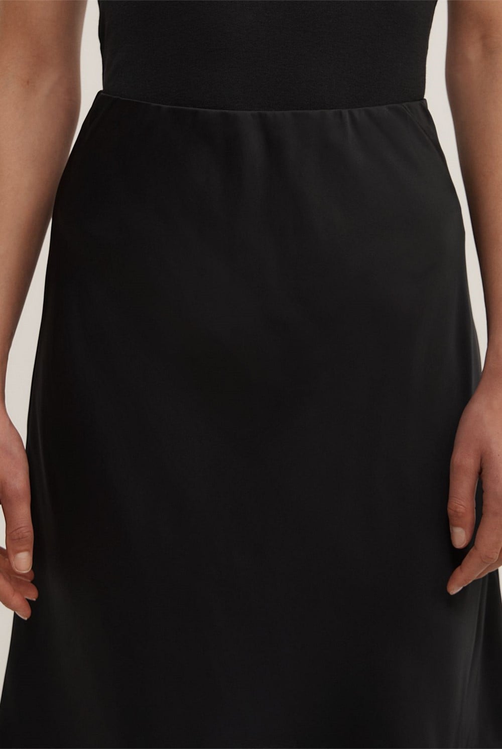 Satin Midi Skirt