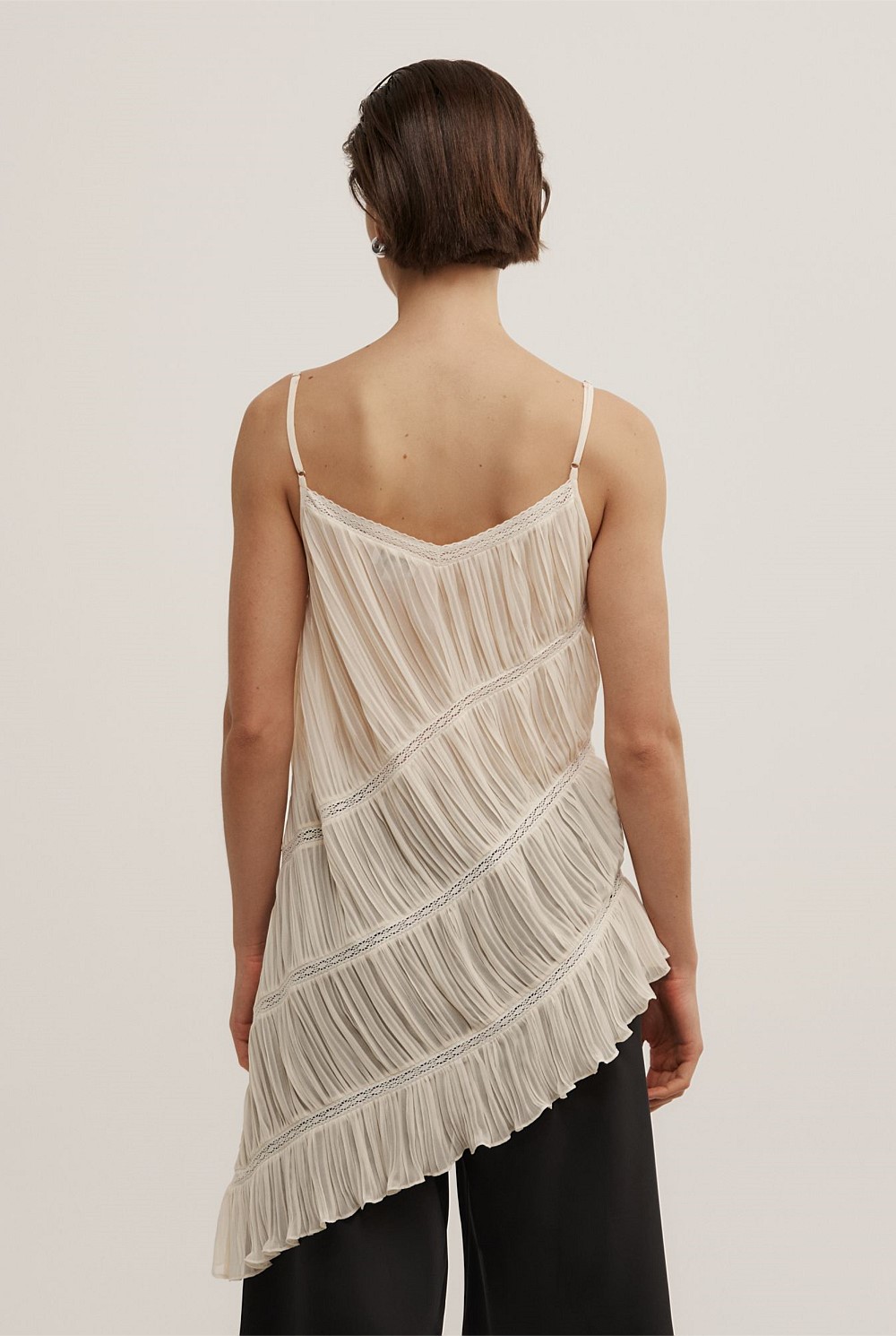 Gather Lace Trim Top