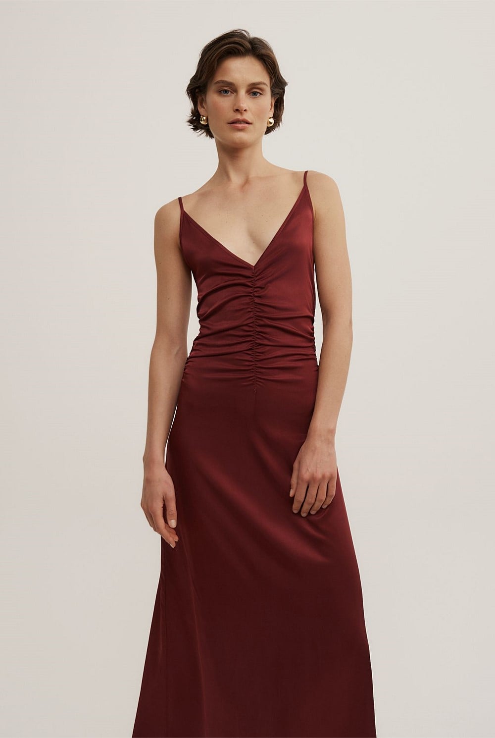 Gather Slip Dress