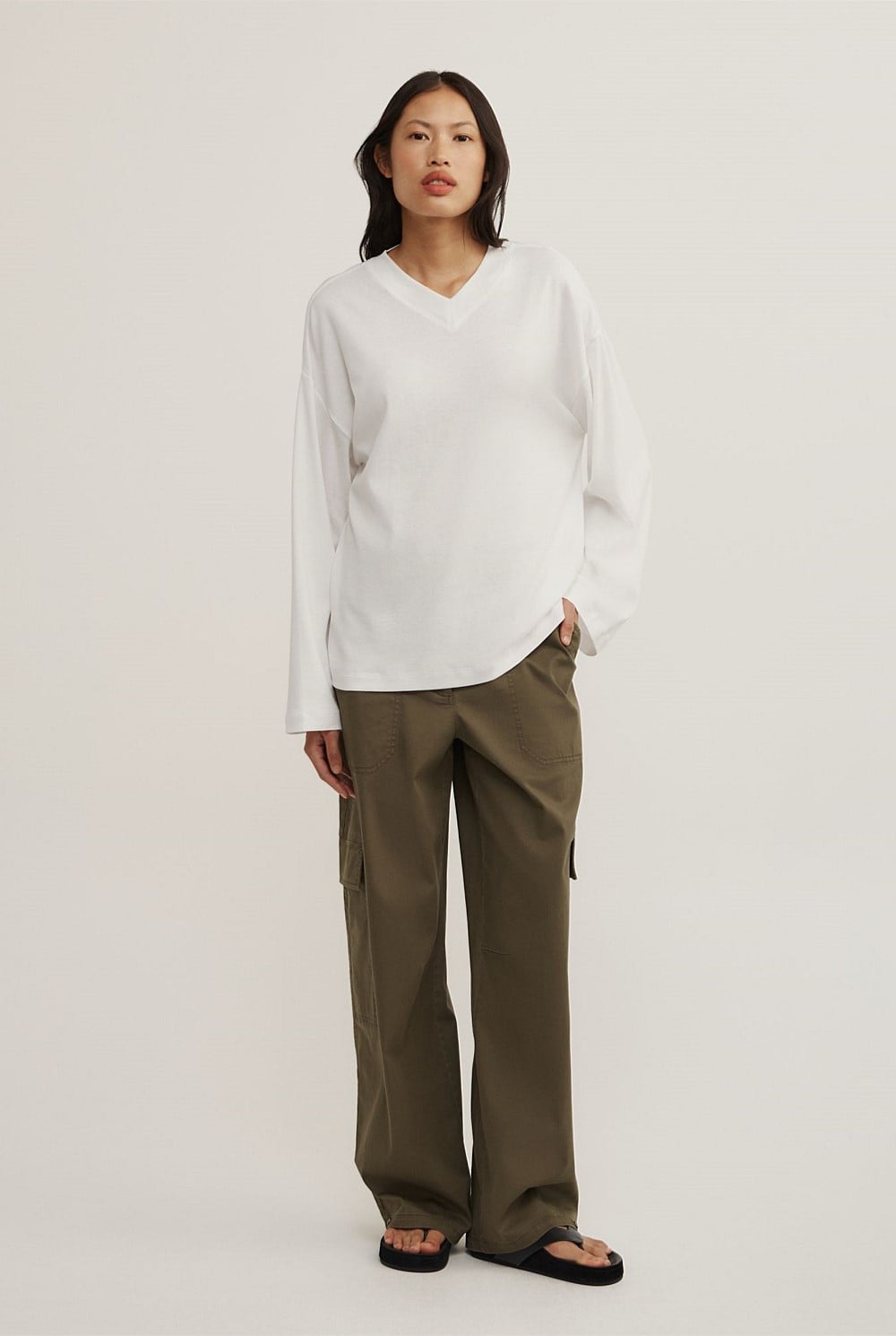 High V Long Sleeve T-Shirt