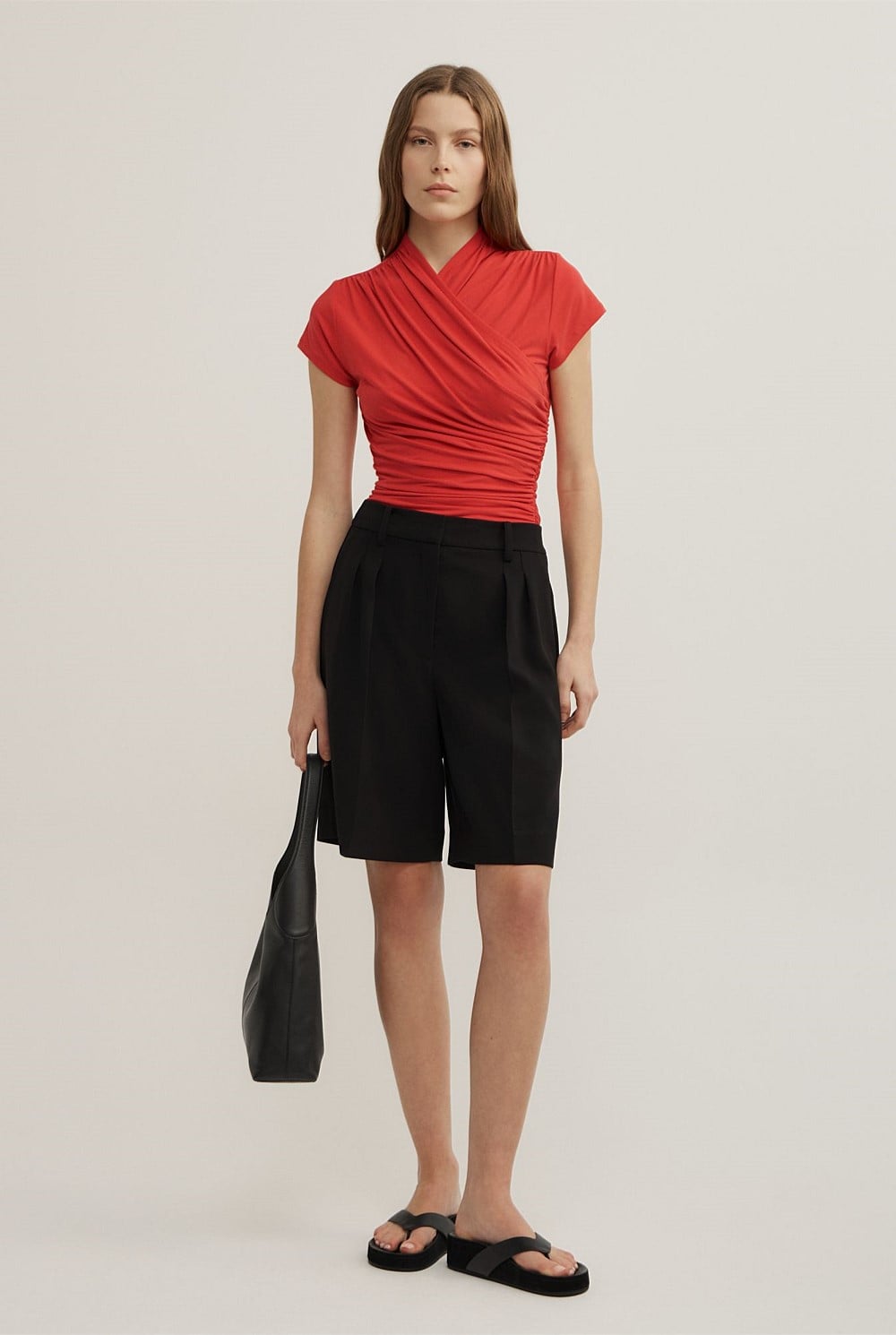 Wrap Cap Sleeve T-Shirt