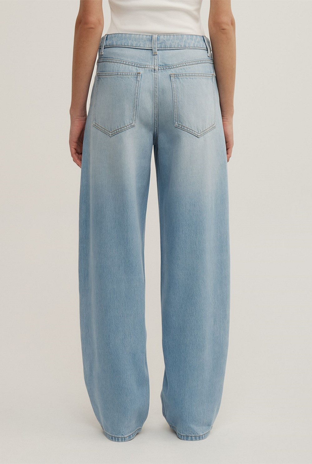 Fold Waist Slouch Jeans