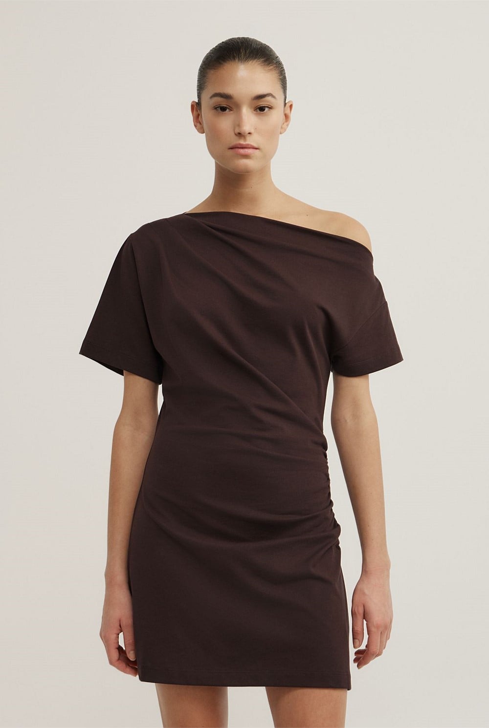 Asymmetric T-Shirt Mini Dress