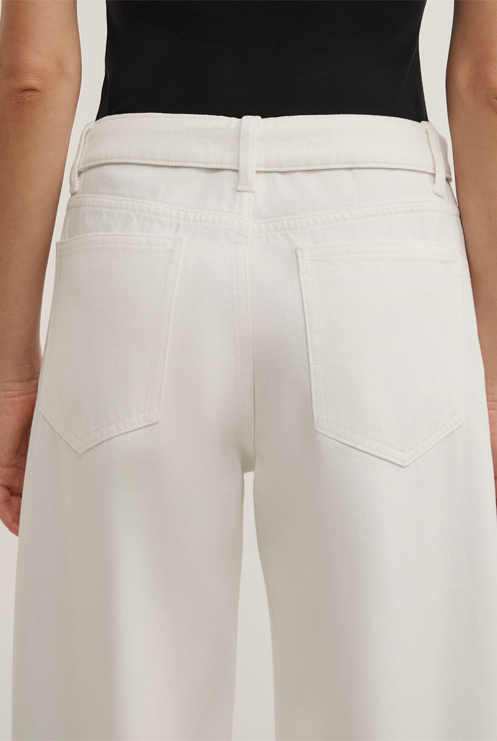Fold Waist Slouch Jeans