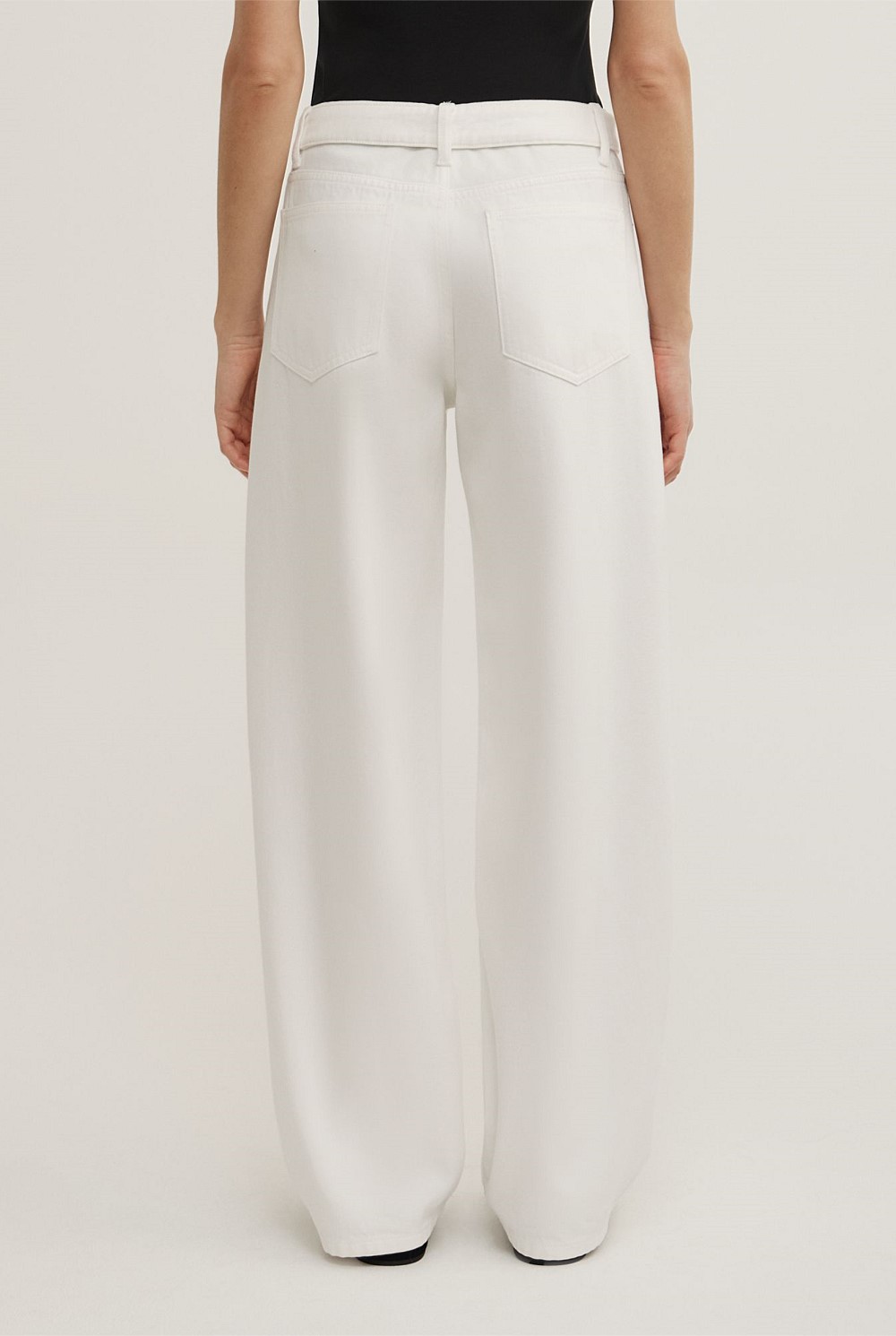 Fold Waist Slouch Jeans