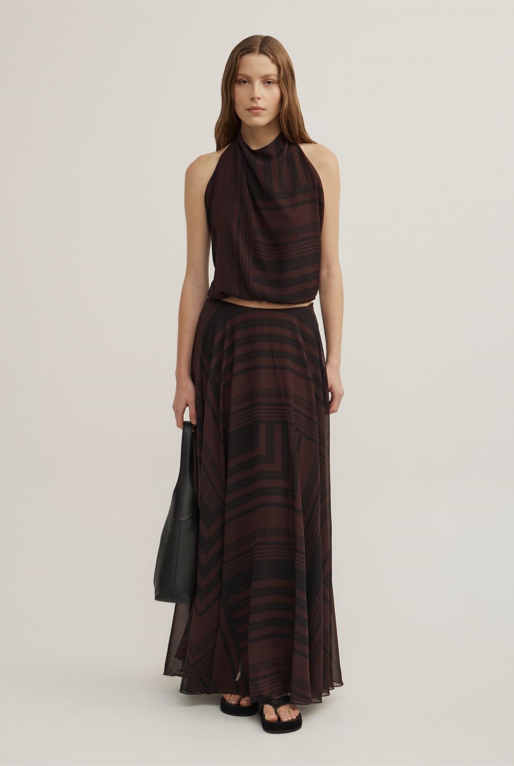 High Neck Drape Top