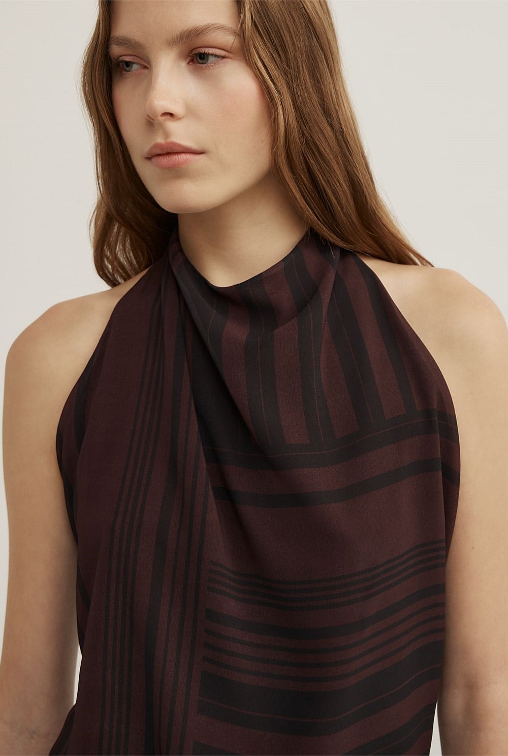 High Neck Drape Top