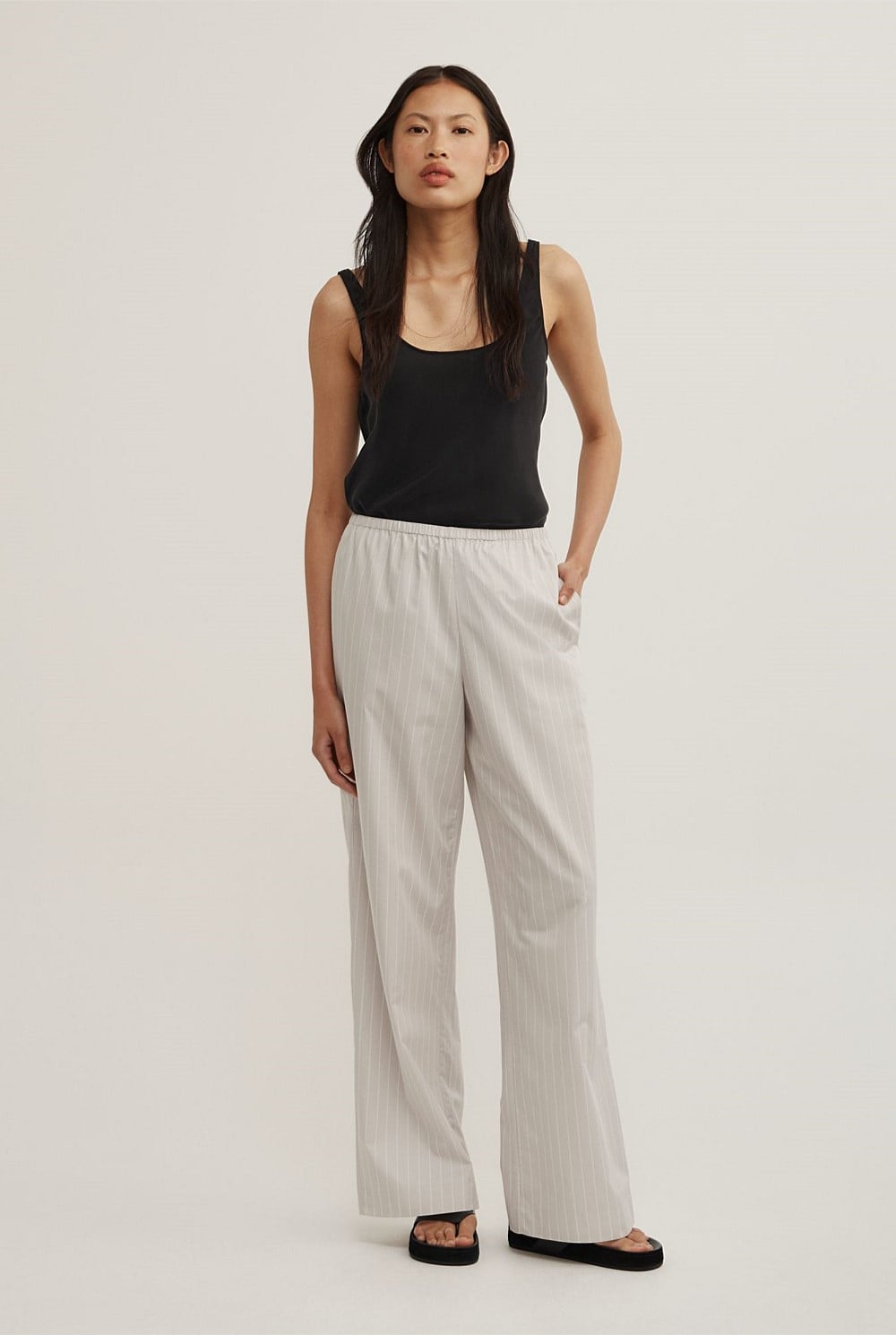 Stripe Pull On Pant
