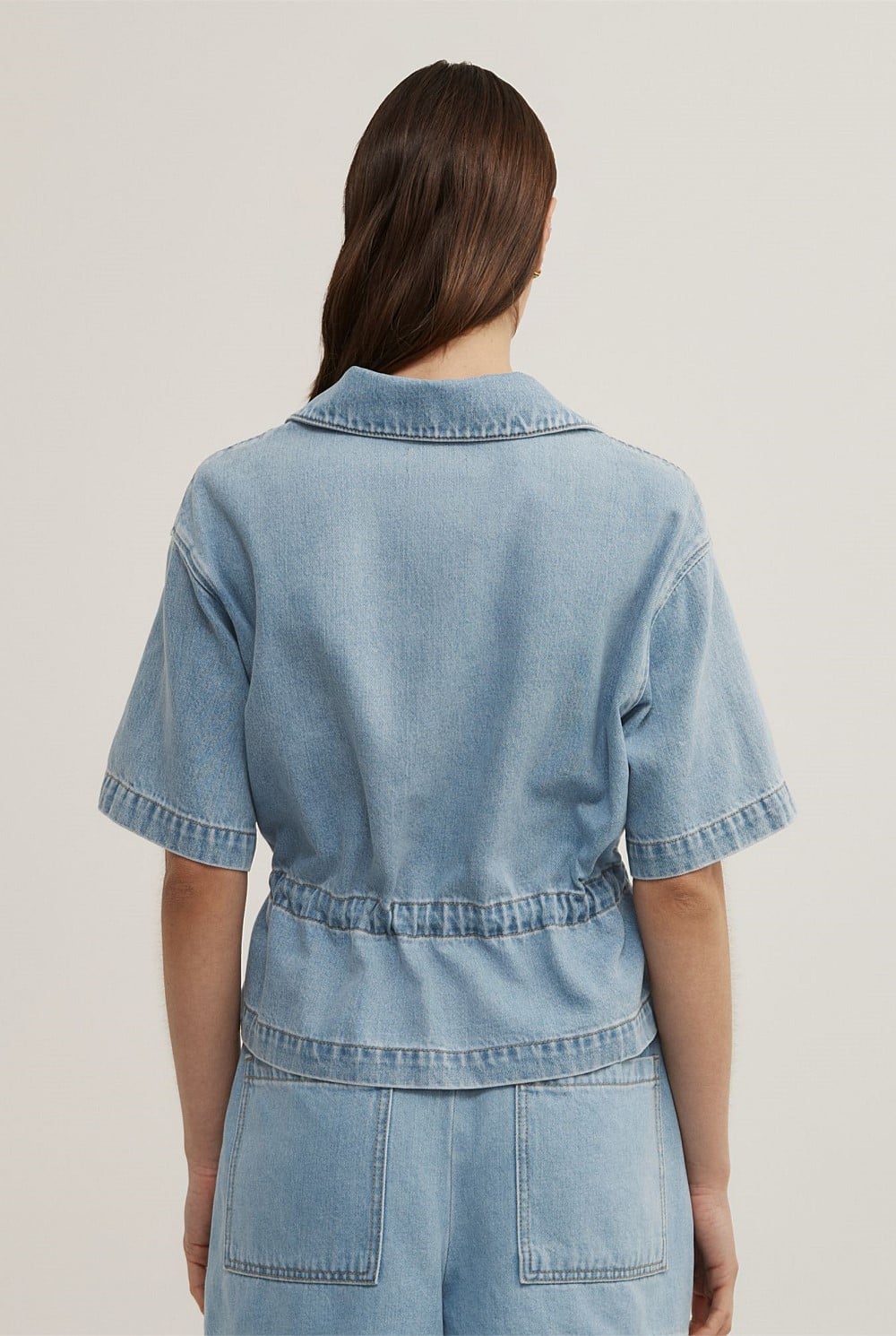 Bow Denim Shirt