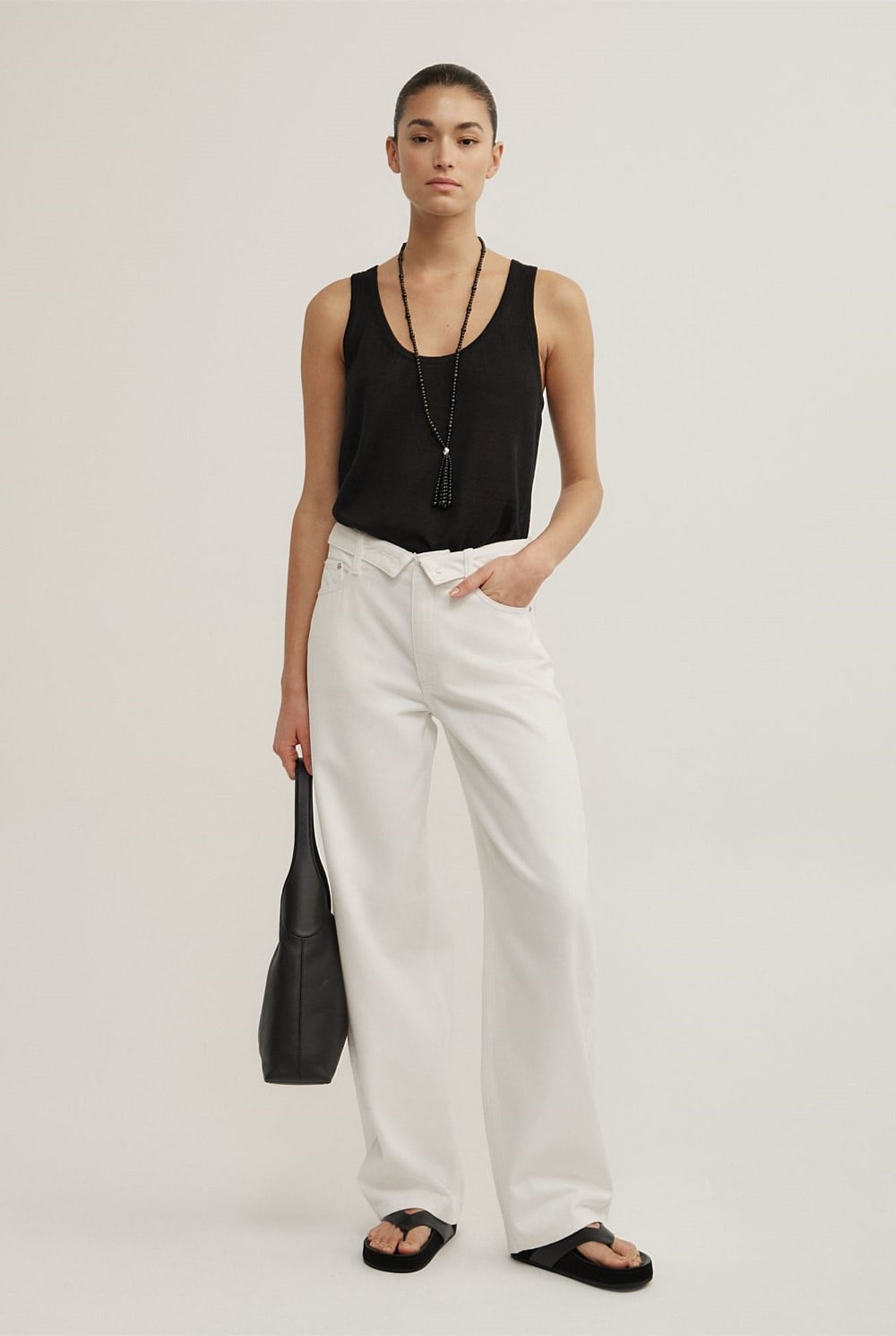 Linen Scoop Knit Tank