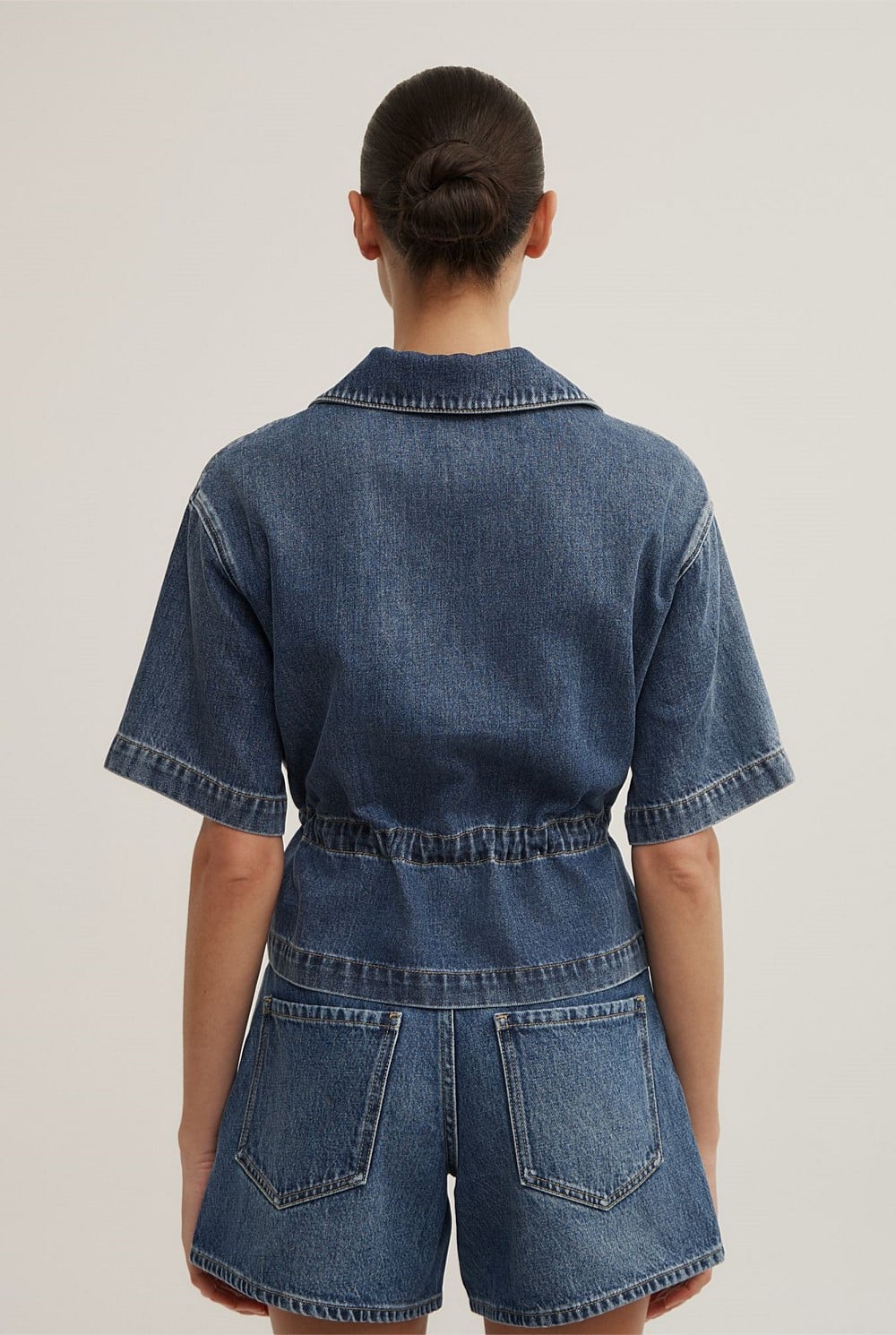 Bow Denim Shirt