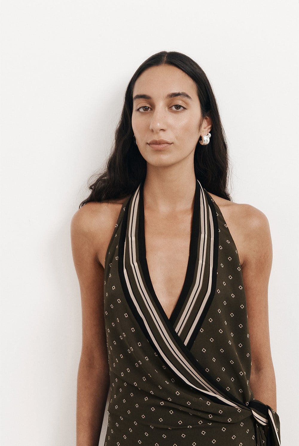 Wrap Halter Maxi Dress
