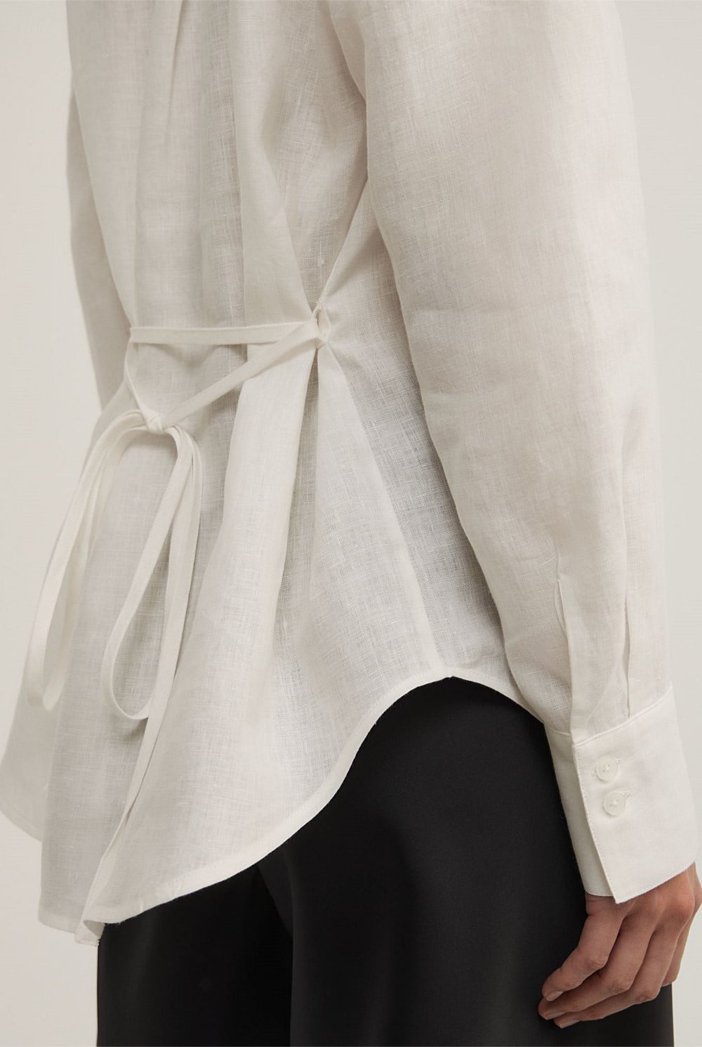 Linen Tie Back Shirt