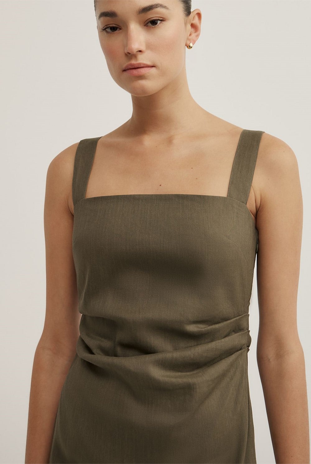 Wide Strap Midi Dress