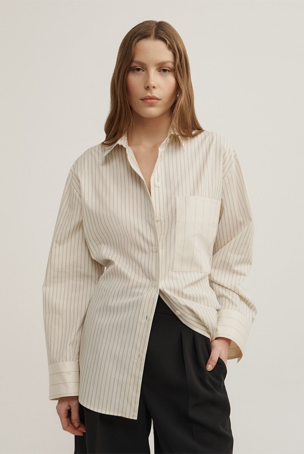 Spliced Stripe Shirt