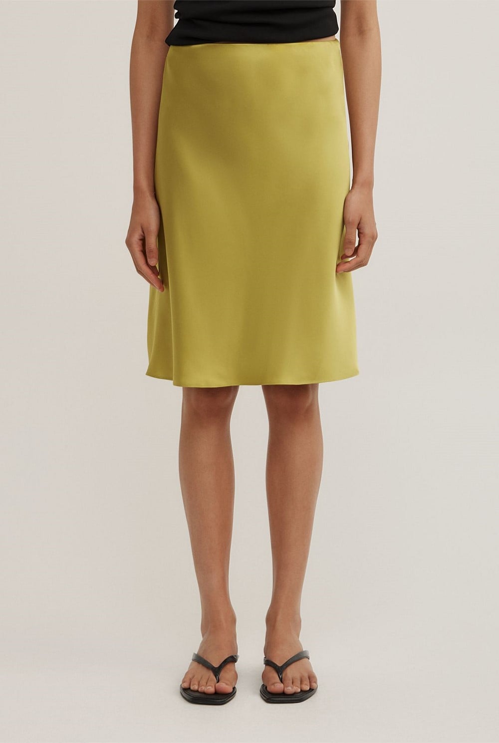Satin Midi Skirt