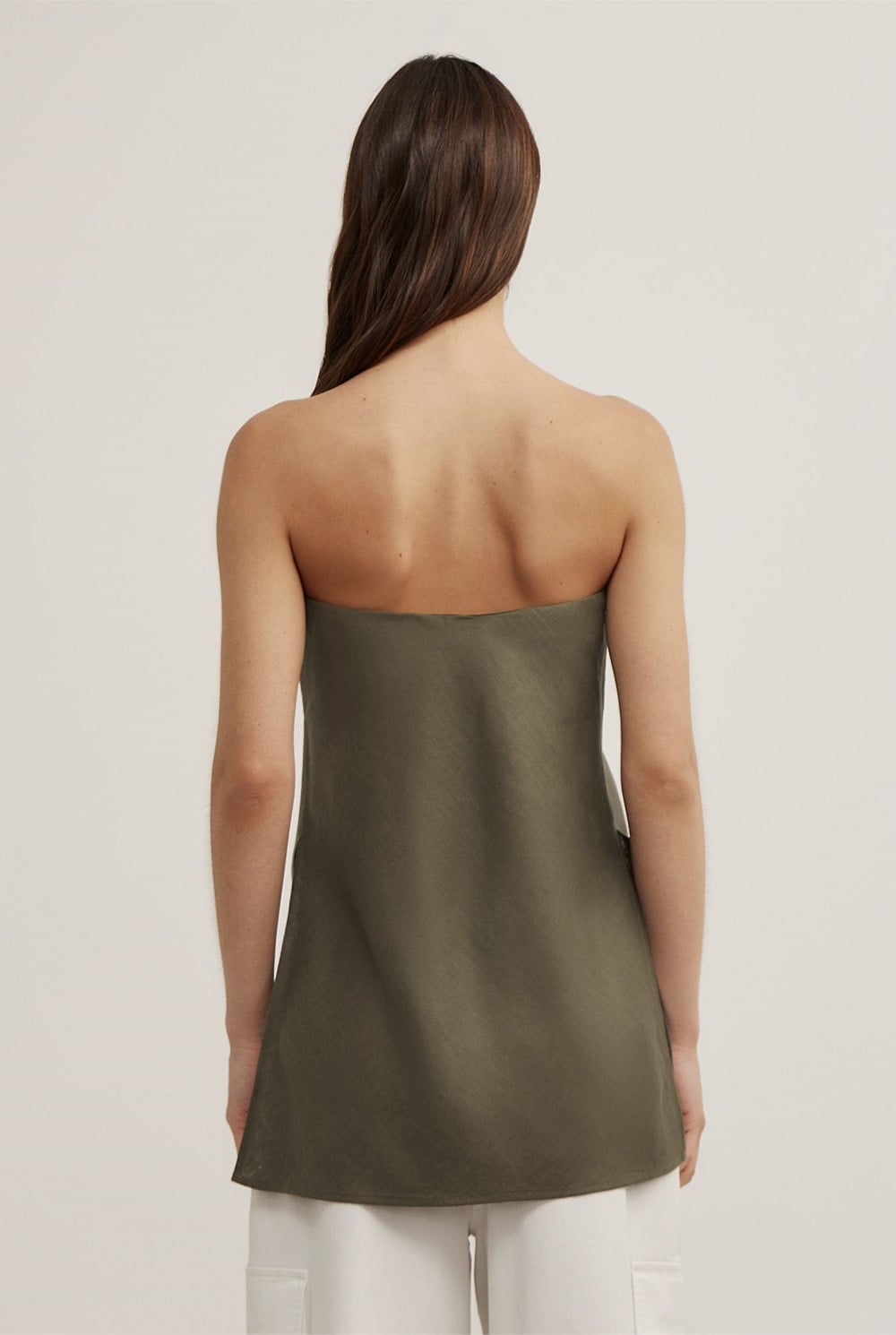 Linen Strapless Top