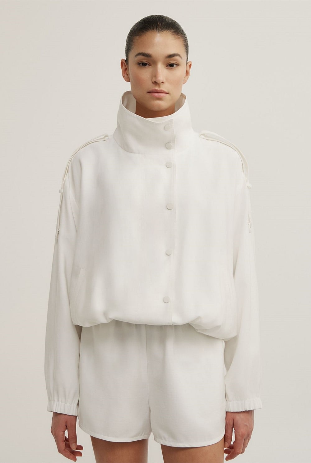 Soft Funnel Neck Jacket
