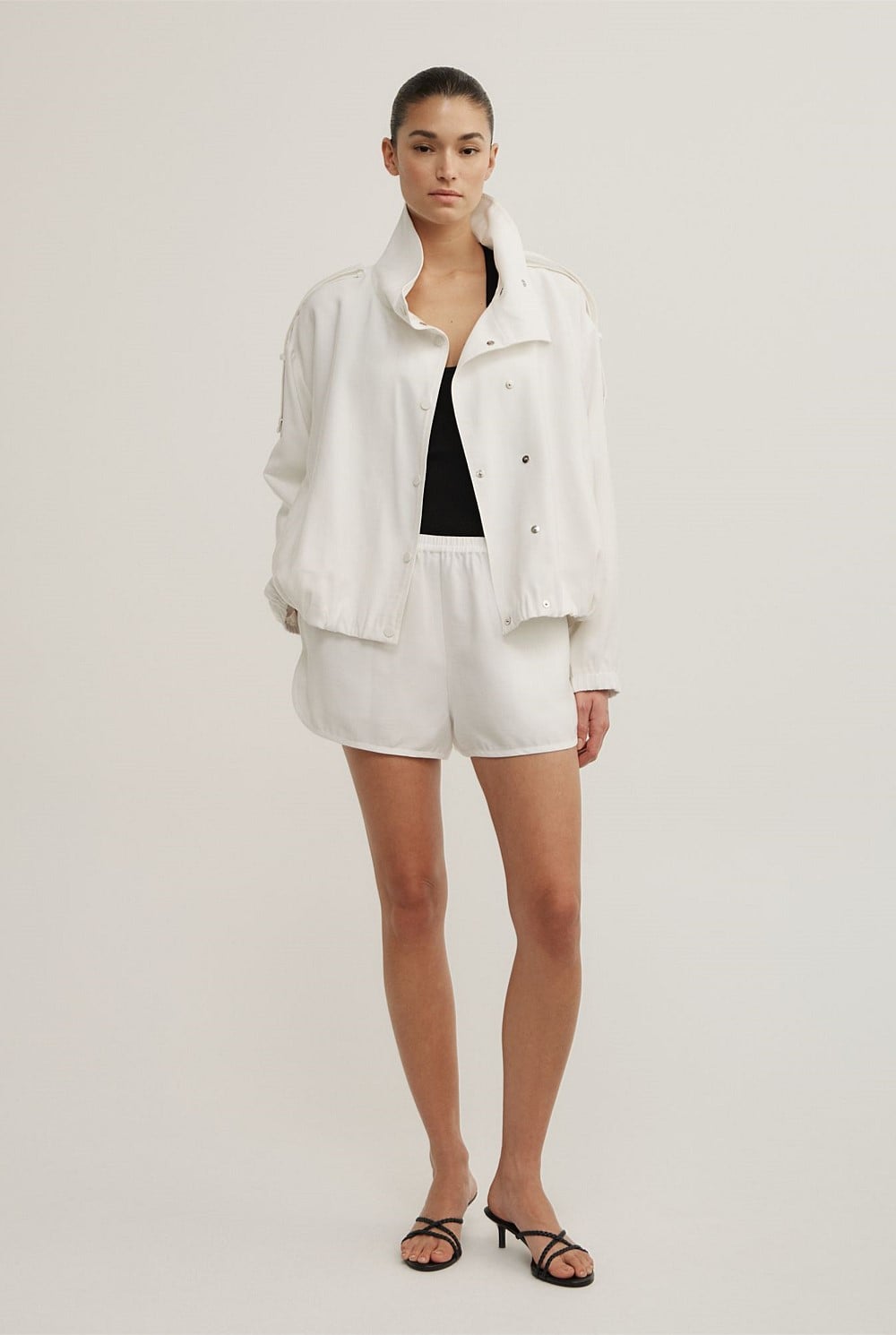 Soft Funnel Neck Jacket