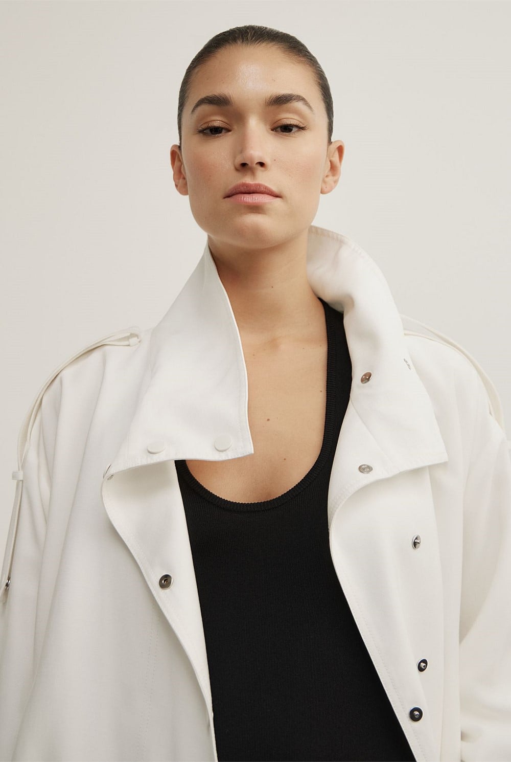 Soft Funnel Neck Jacket