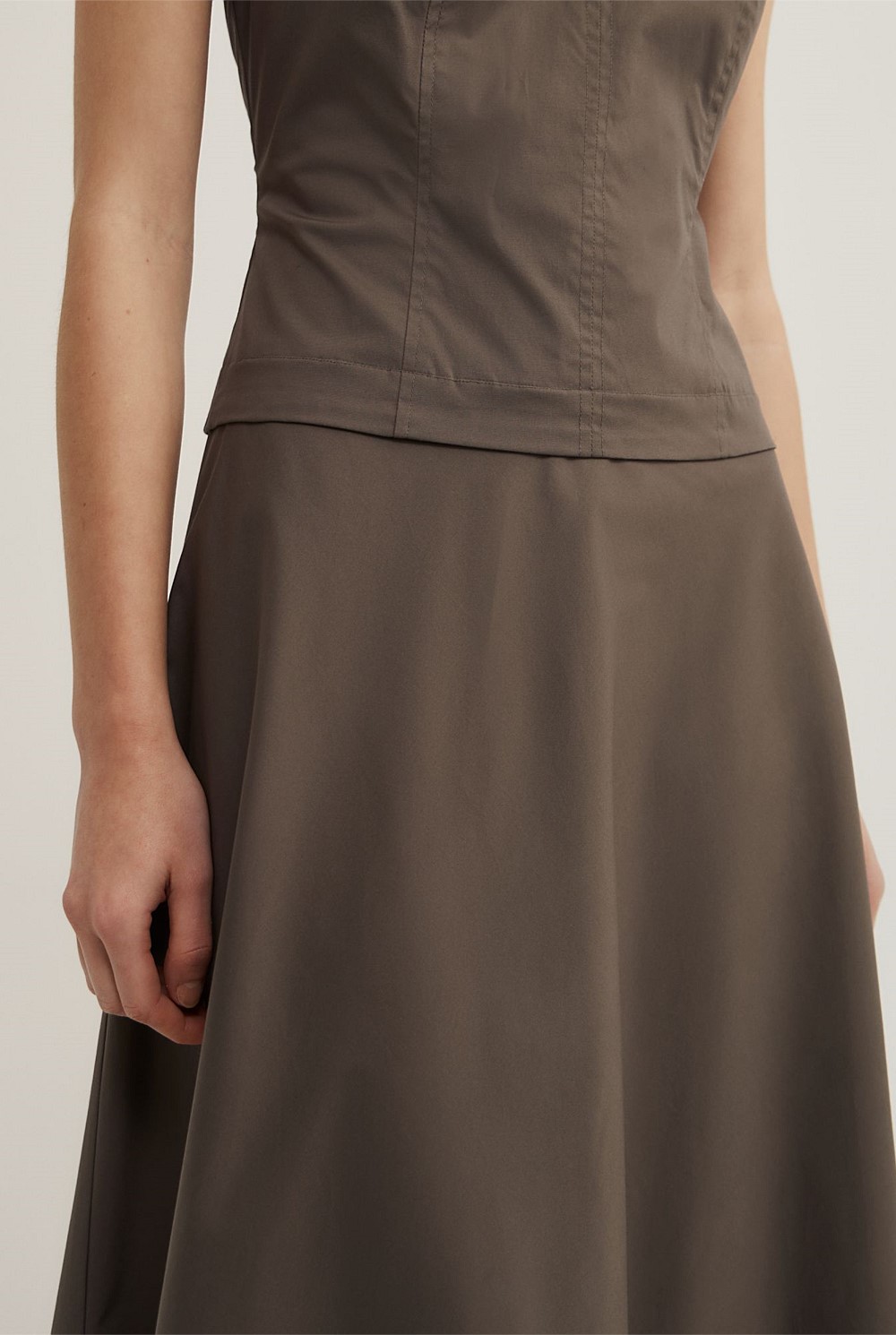 Halter Panel Midi Dress