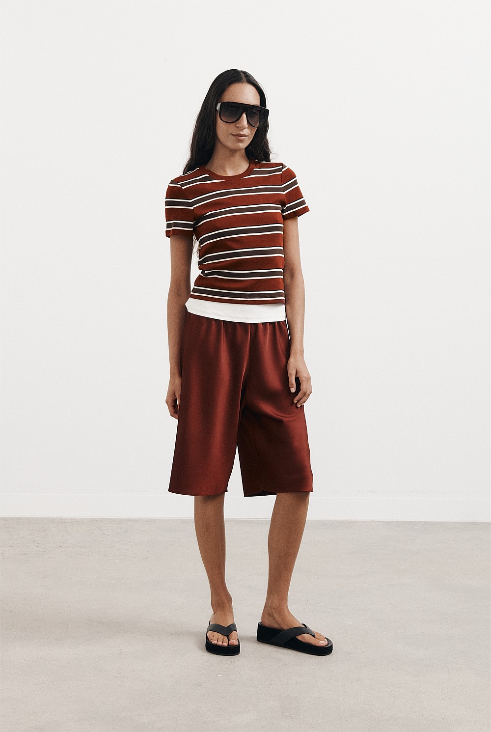 Satin Bermuda Shorts