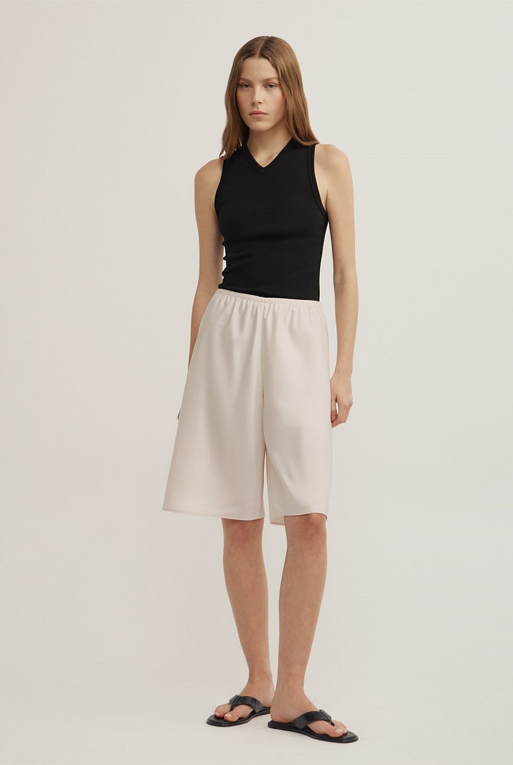 Satin Bermuda Shorts