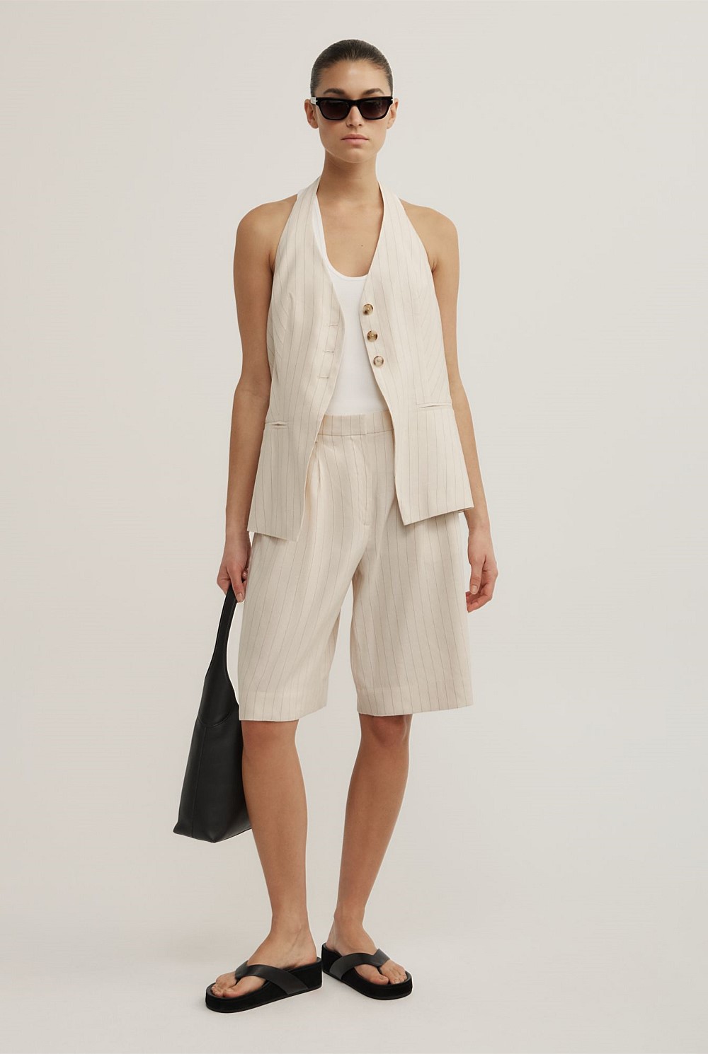 Pinstripe Bermuda Shorts