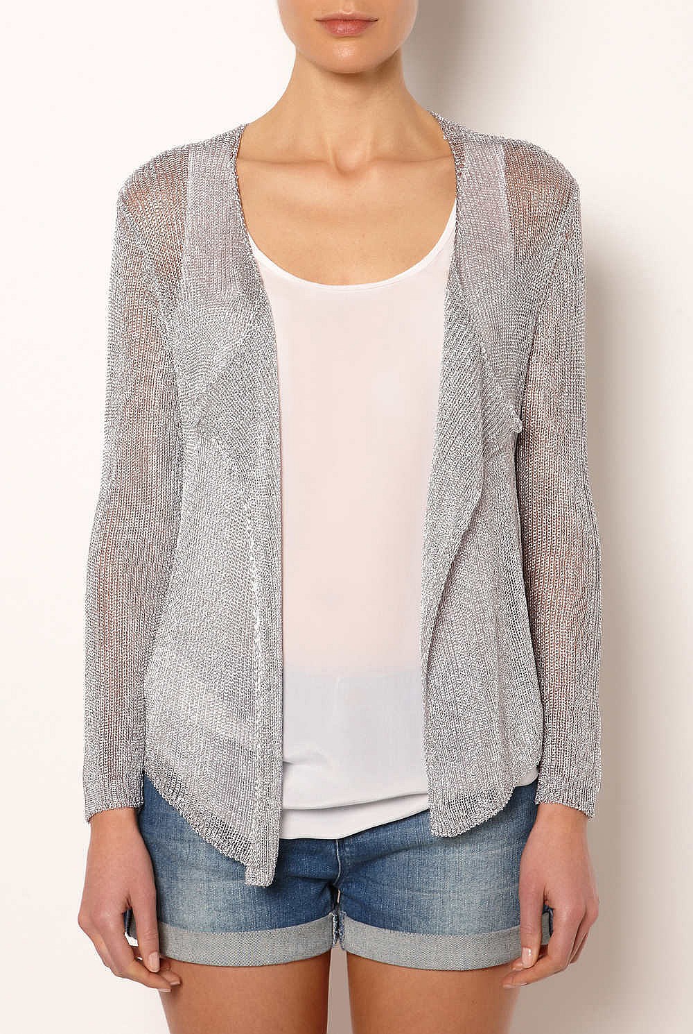 Metallic Drape Cardi