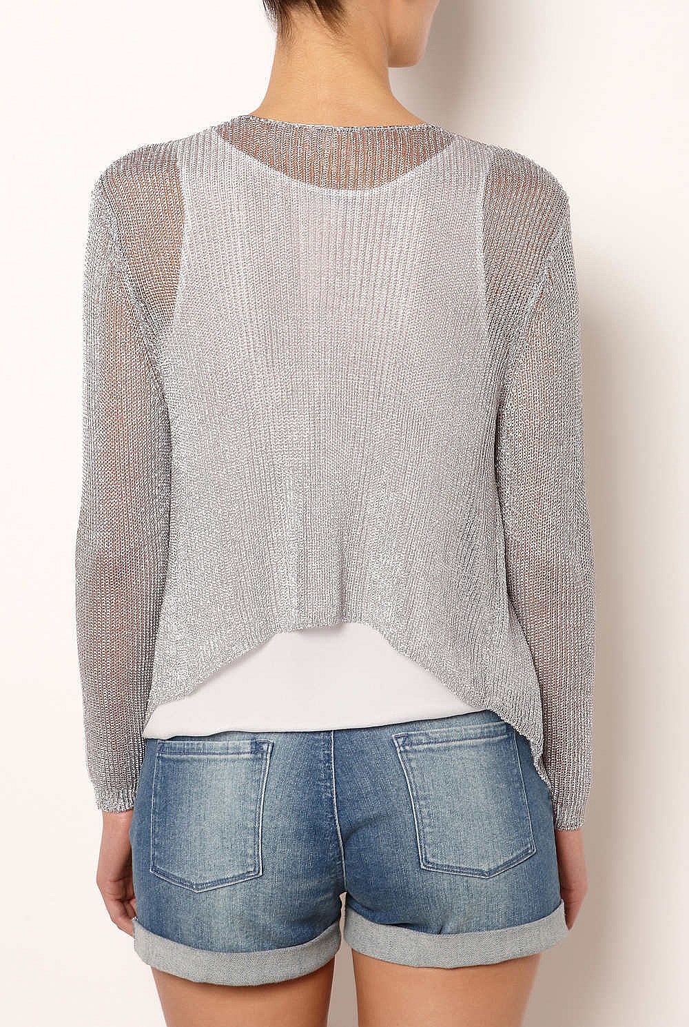 Metallic Drape Cardi